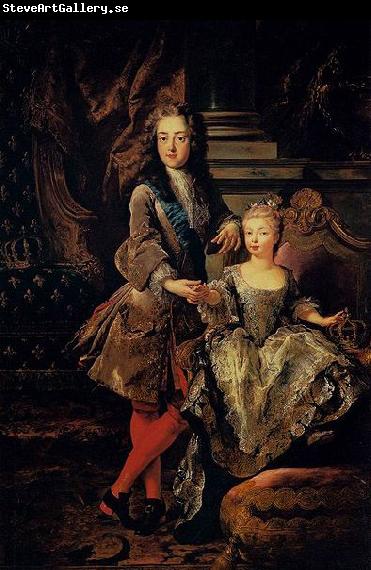 Francois de Troy Portrait of Louis XV of France with his